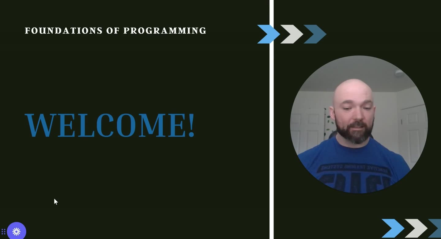 Folie Welcome! mit Mike Tuchscherer im Kamerabild