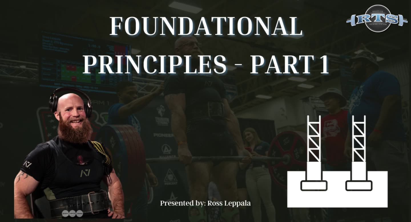 Titelfolie: Foundational Principles – Part 1, presented by Ross Leppala