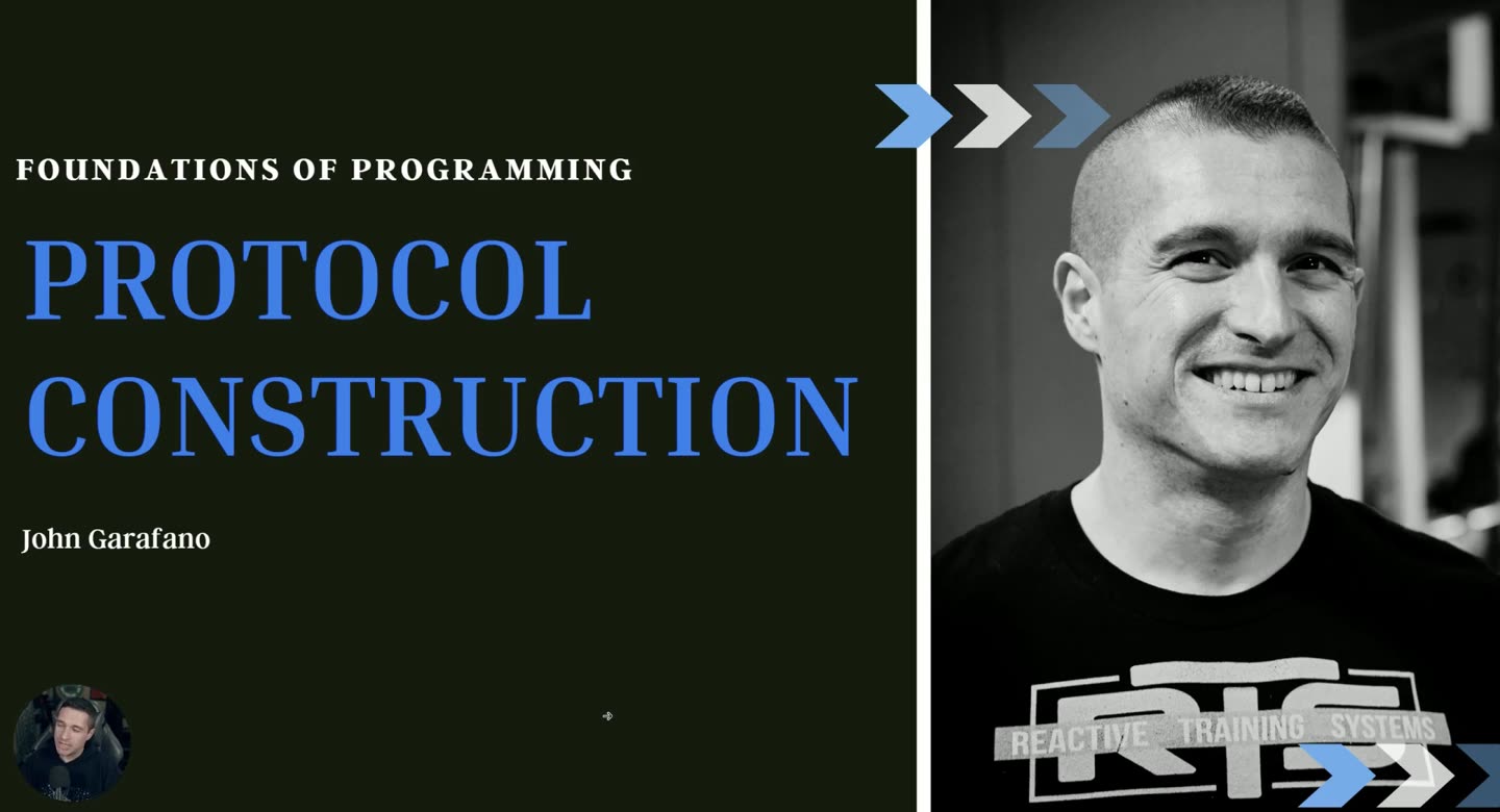 Titelfolie: Foundations of Programming, Protocol Construction, John Garafano