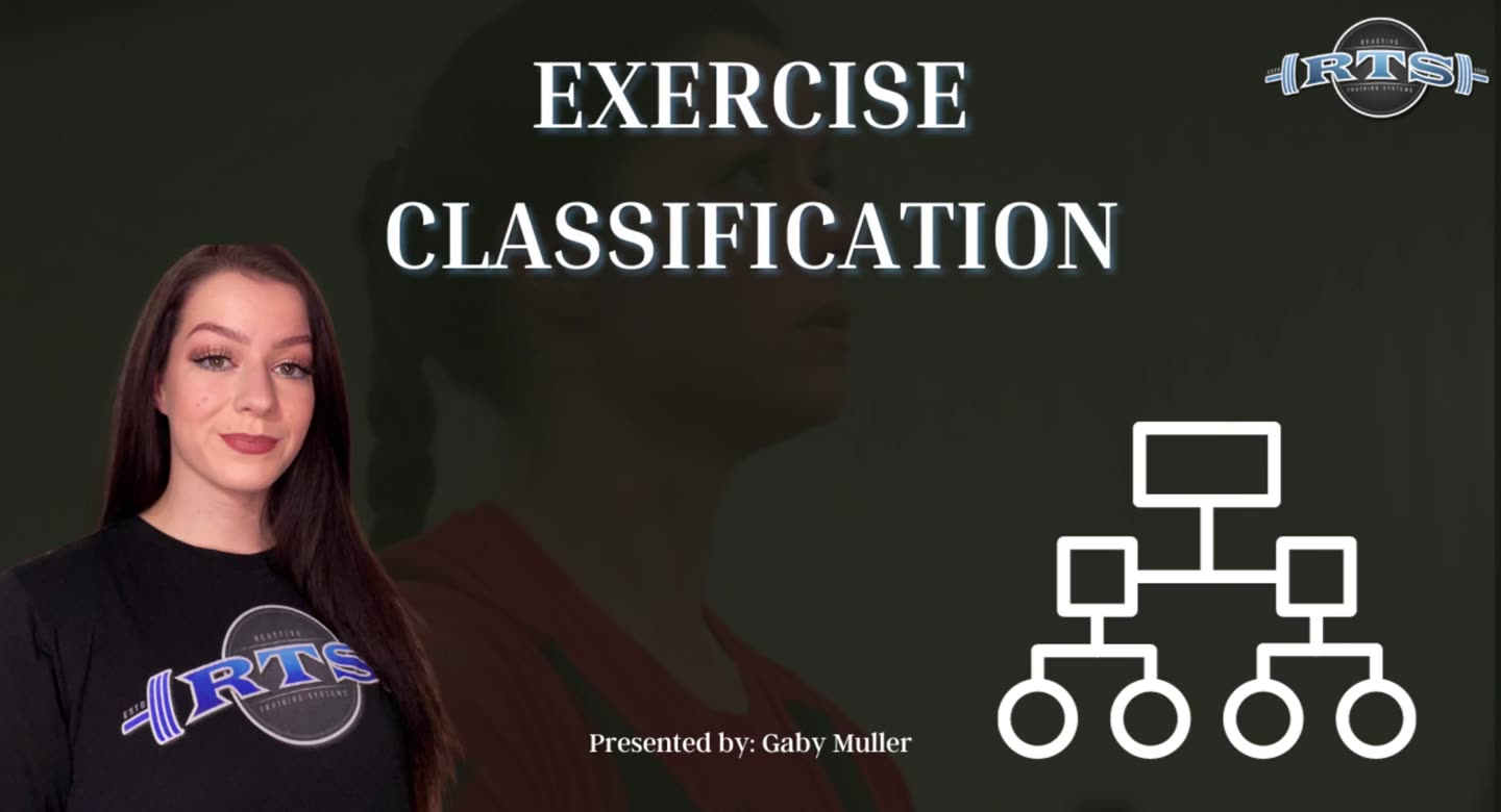 Titelfolie: Exercise Classification, Presented by Gaby Muller