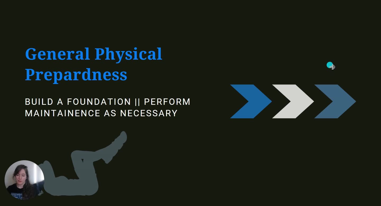 Folie General Physical Preparedness: Build a foundation, perform maintenance as necessary