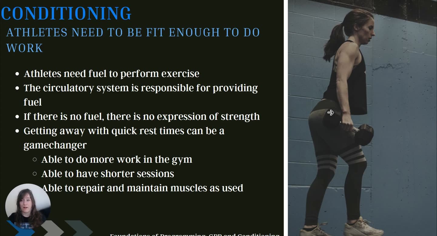 Folie Conditioning: Athletes need to be fit enough to do work